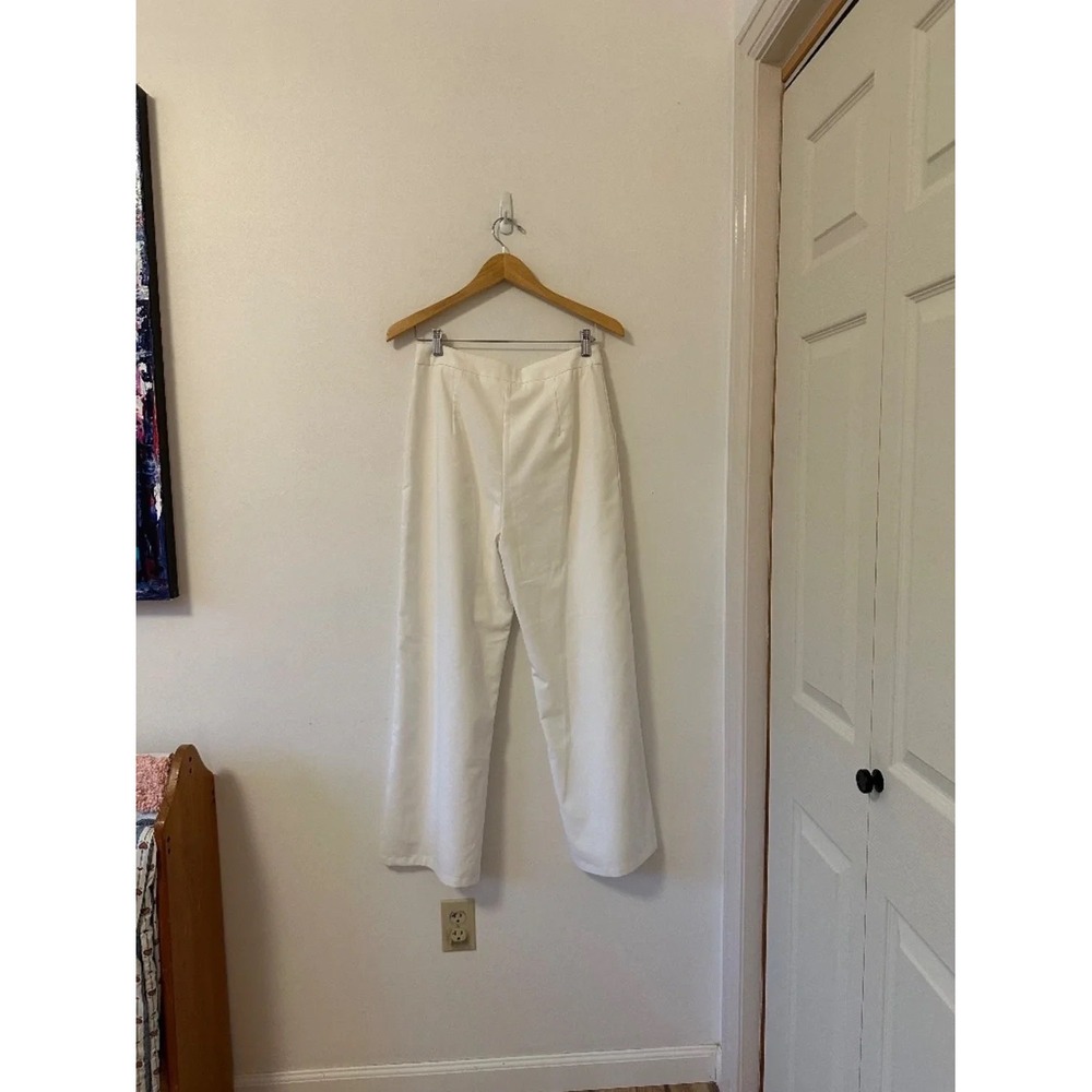NWT Able White Linen and Cotton Wide Leg High Rise Pants | Size Medium - Picture 5 of 11